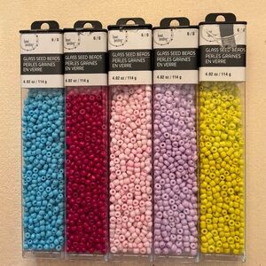 NWT..Glass Seed Beads Set - Multicolor